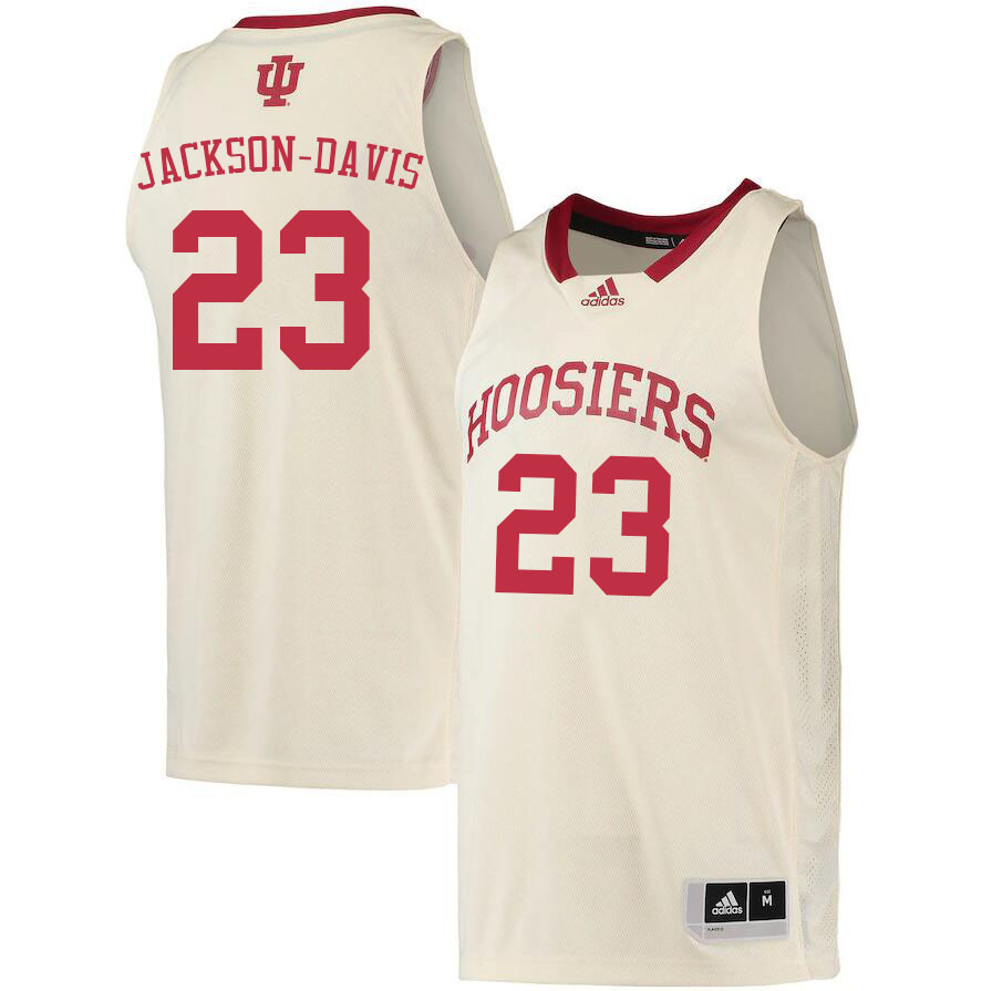 Men #23 Trayce Jackson-Davis Indiana Hoosiers College Basketball Jerseys Sale-Cream